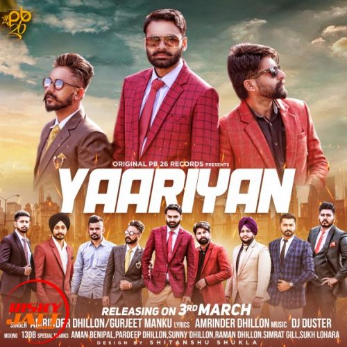 Download Yaariyan Amrinder Dhillon, Gurjeet Manku mp3 song, Yaariyan Amrinder Dhillon, Gurjeet Manku full album download